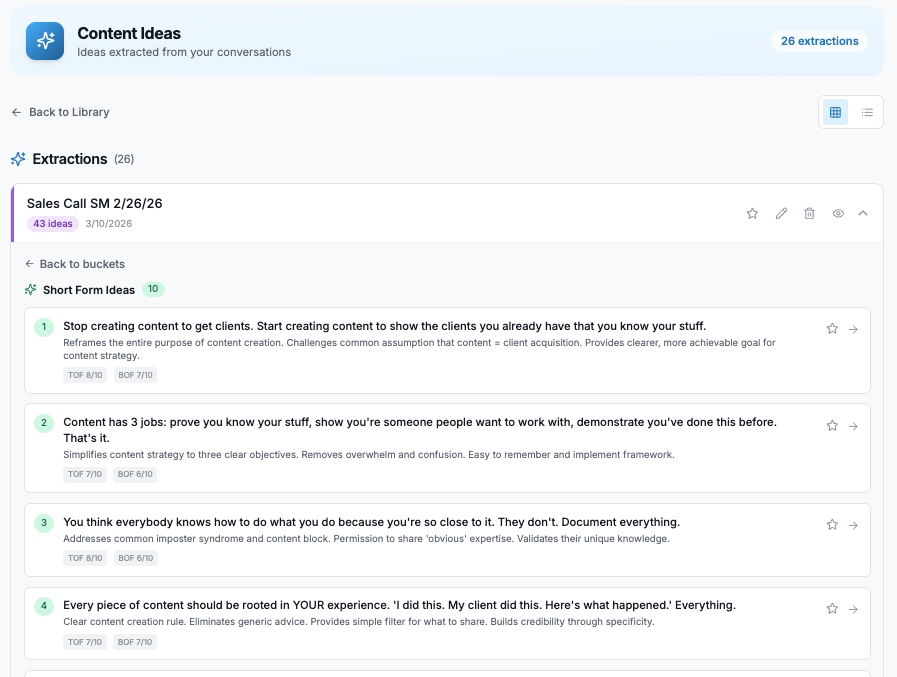 Extraction Dashboard